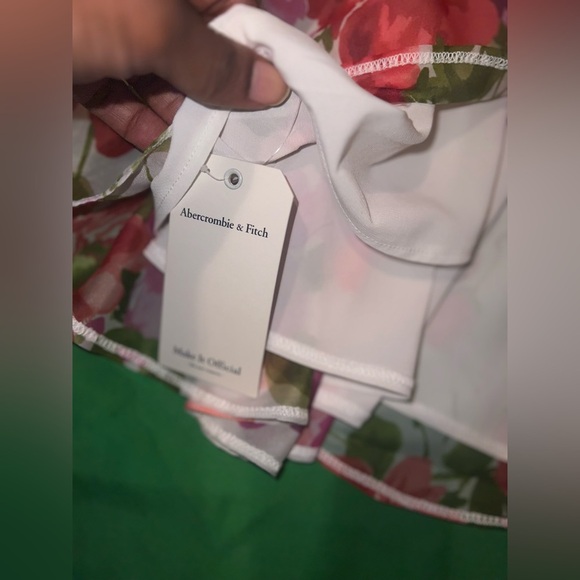 NWT Abercrombie & Fitch Floral Pink and Green Dress size XXLP - Picture 6 of 9